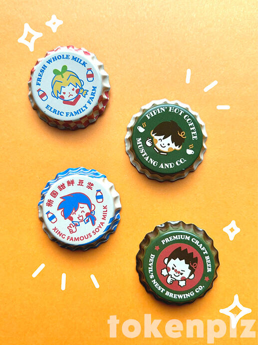 FMA bottlecap pins