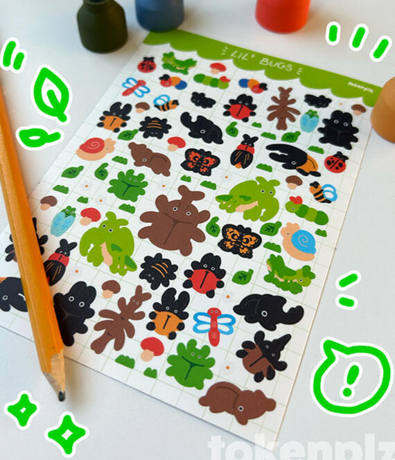 (original) bug sticker sheets