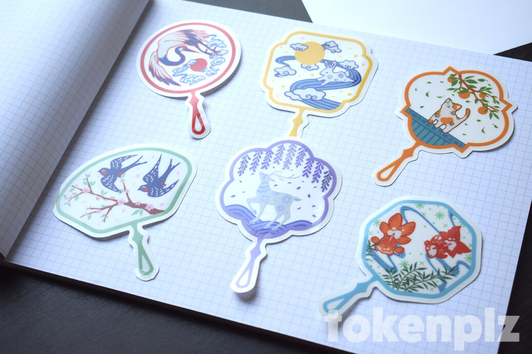 chinese fan stickers